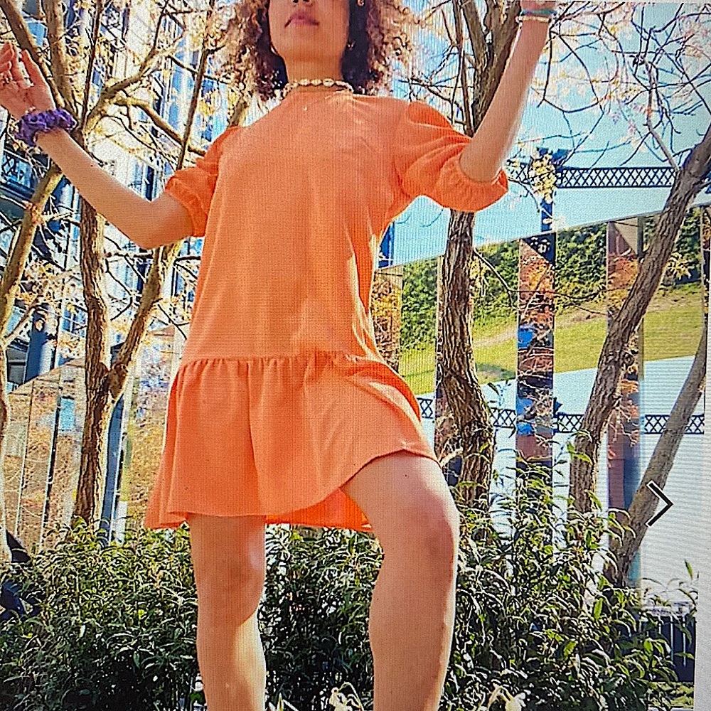 Urban Threads Pephem Mini Dress in Coral
